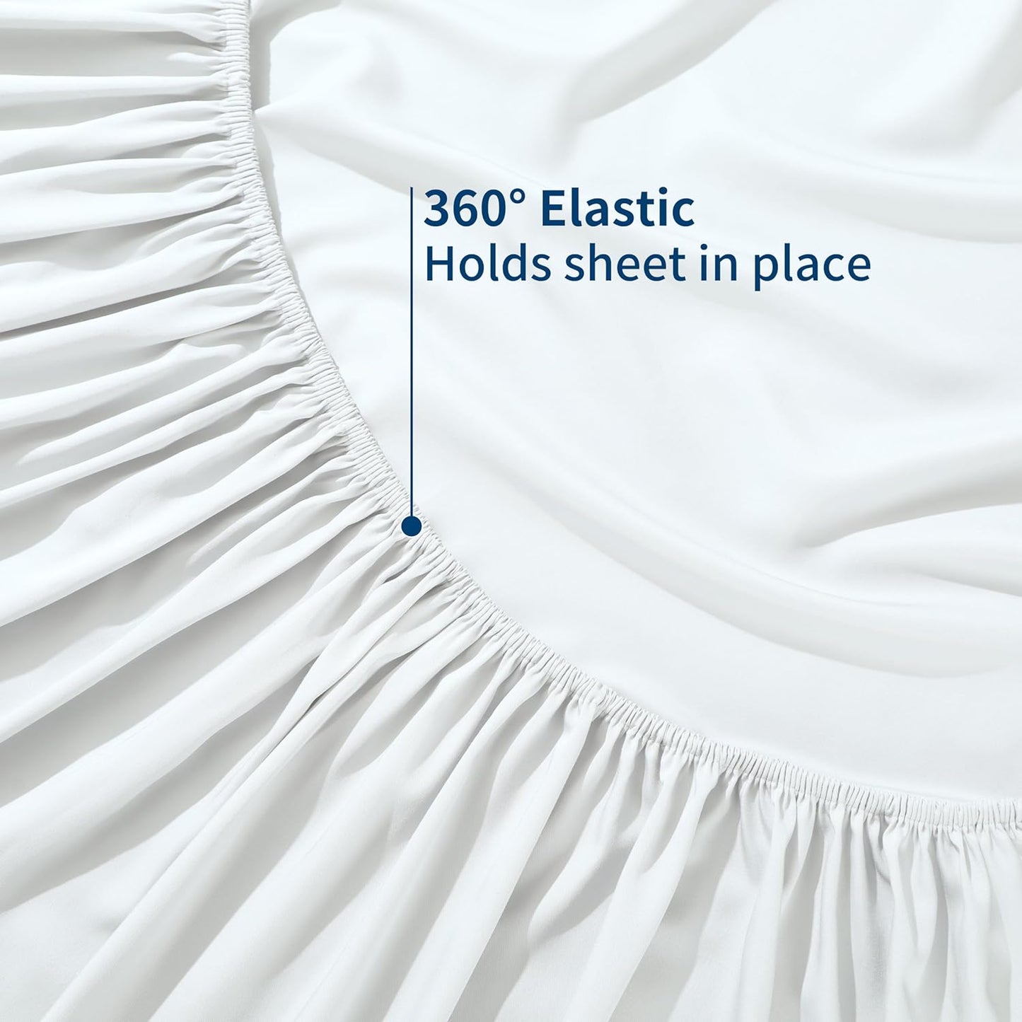 Bamboo Fitted Sheet in White (UK Standard)