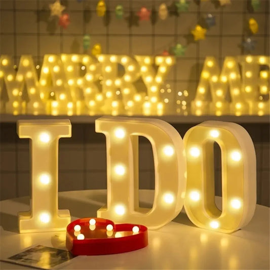 Alphabet LED Night Lights Number Letter Lamp