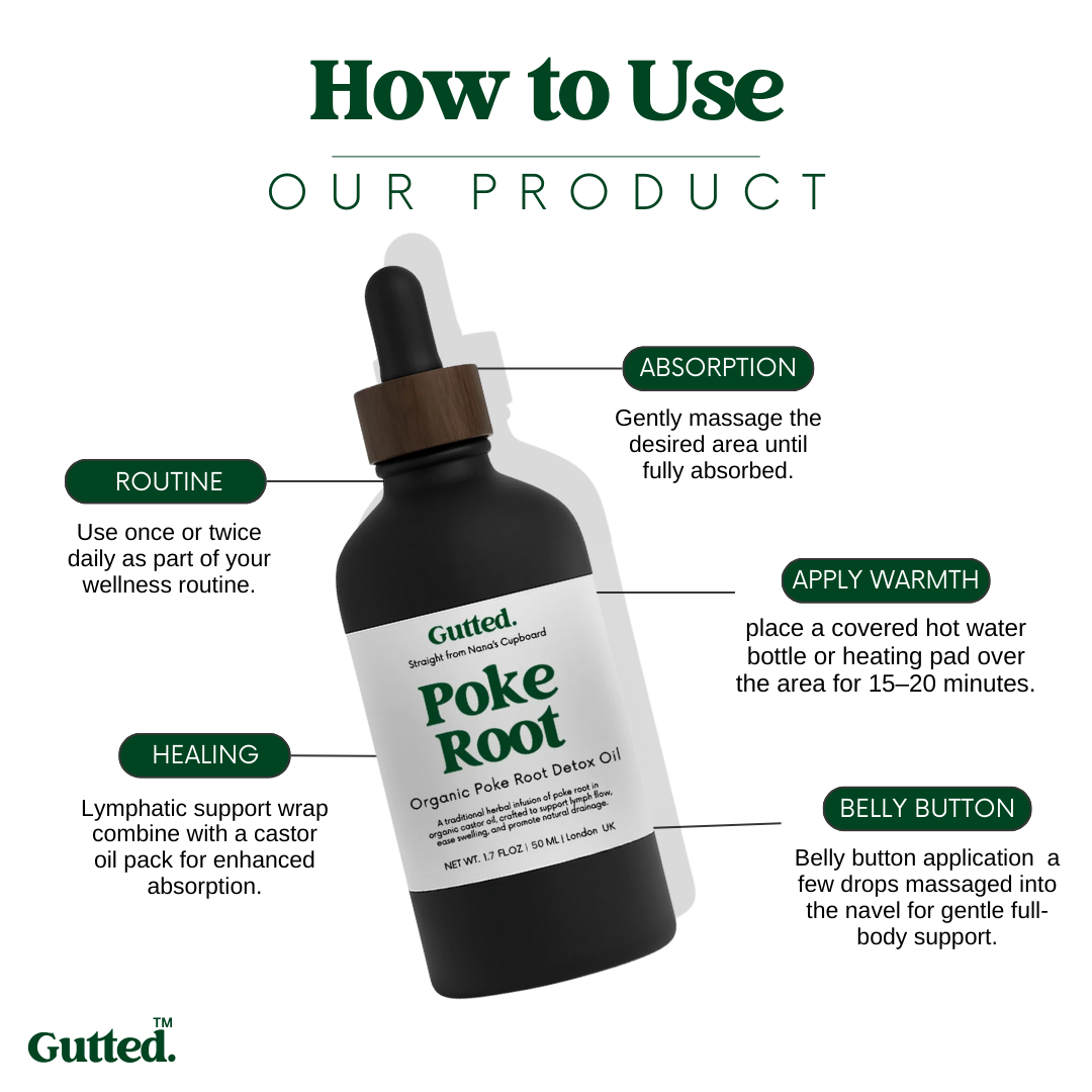 Organic Poke Root Oil –   20ml, 50ml & 100ml   | Wild-Infused Oil for Lymphatic Detox Oil -