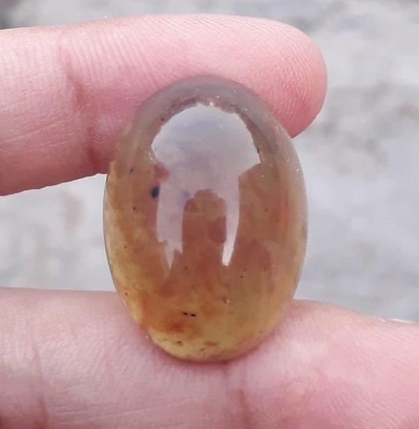 11ct Natural Amber Cabochon - also called Gold of the North - 14.8x17.5mm