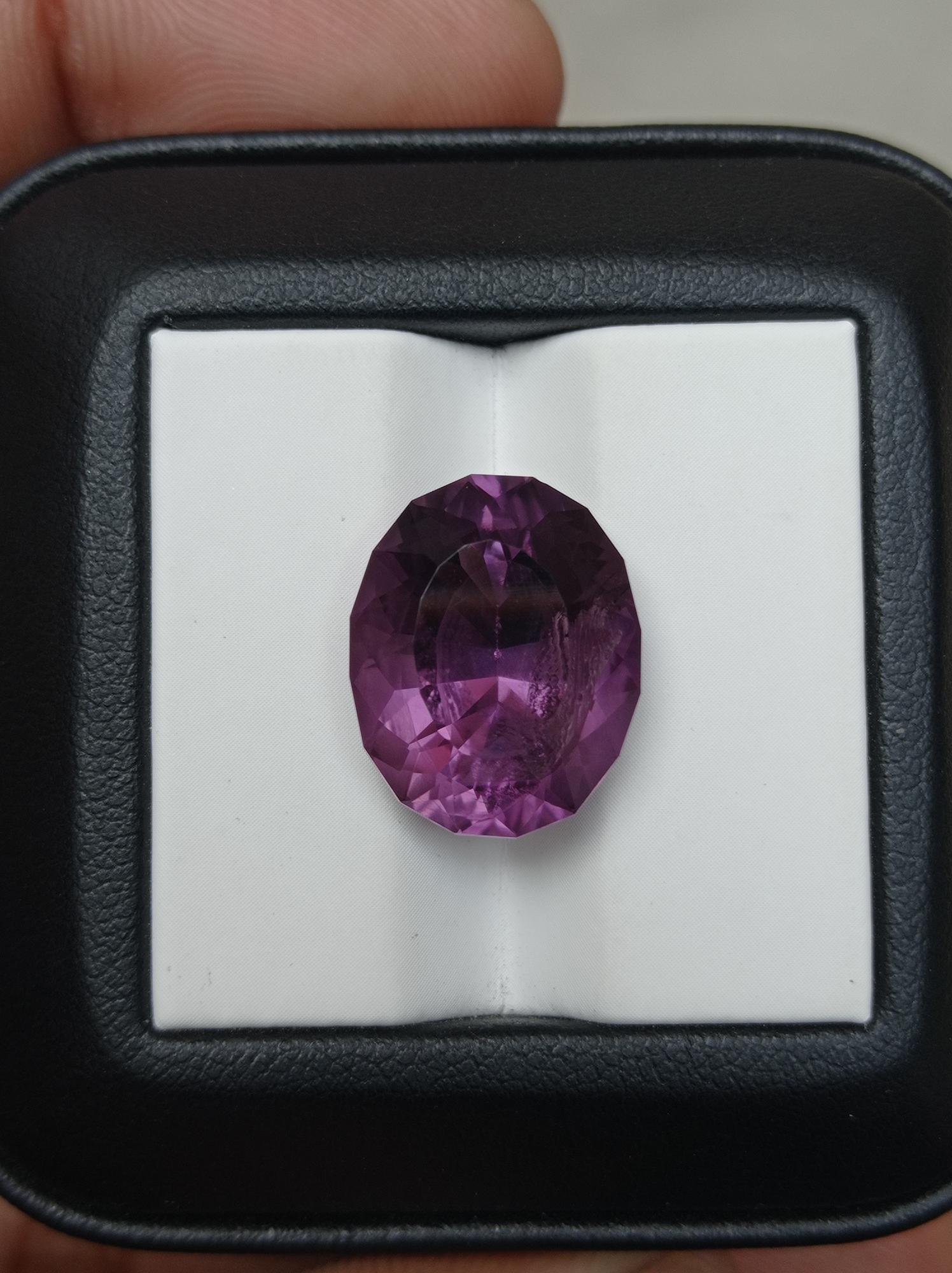 12.45ct Amethyst Fancy Cut - Natural Amethyst Crystal - 17x14x10mm