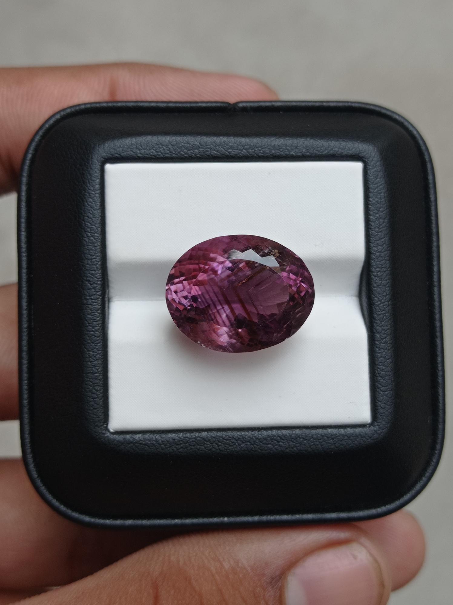 22.2ct Amethyst Fancy Cut - Natural Amethyst Crystal - 18x14.5x12.5mm