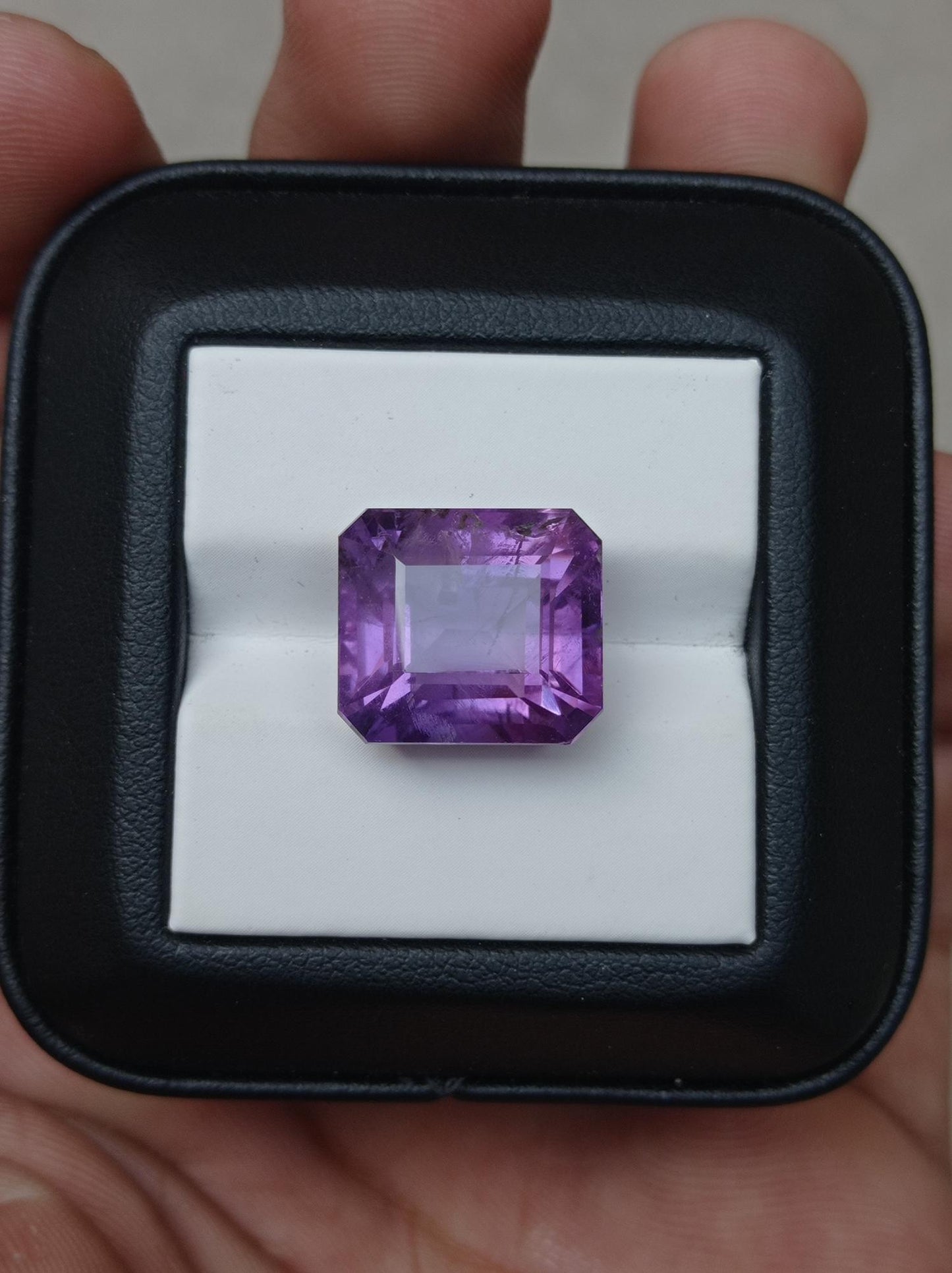 16.85ct Amethyst Fancy Cut - Natural Amethyst Crystal - 15x13x11mm
