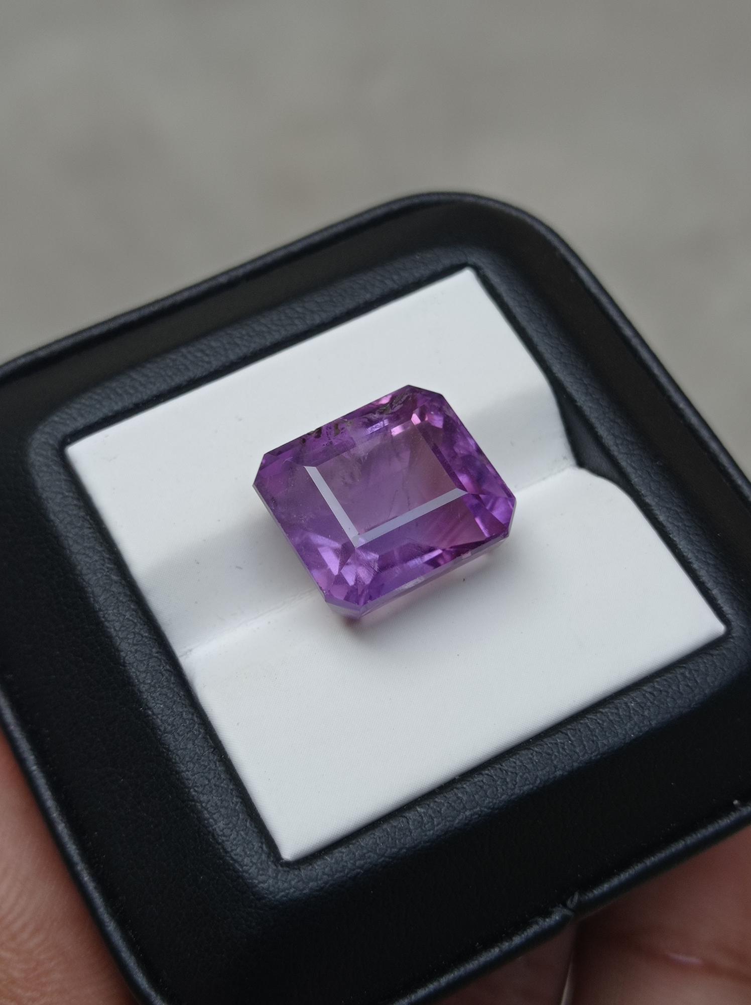 16.85ct Amethyst Fancy Cut - Natural Amethyst Crystal - 15x13x11mm