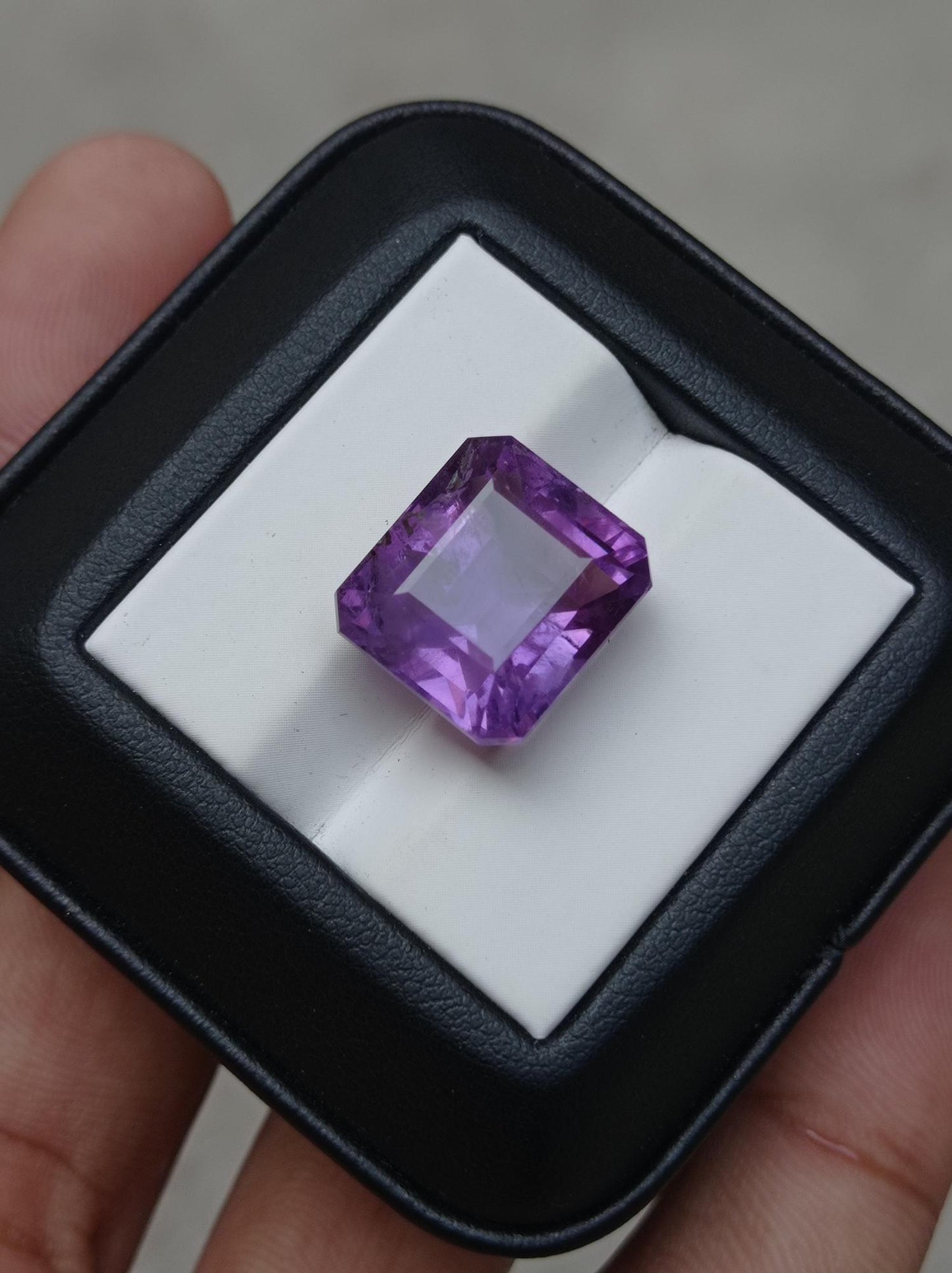16.85ct Amethyst Fancy Cut - Natural Amethyst Crystal - 15x13x11mm