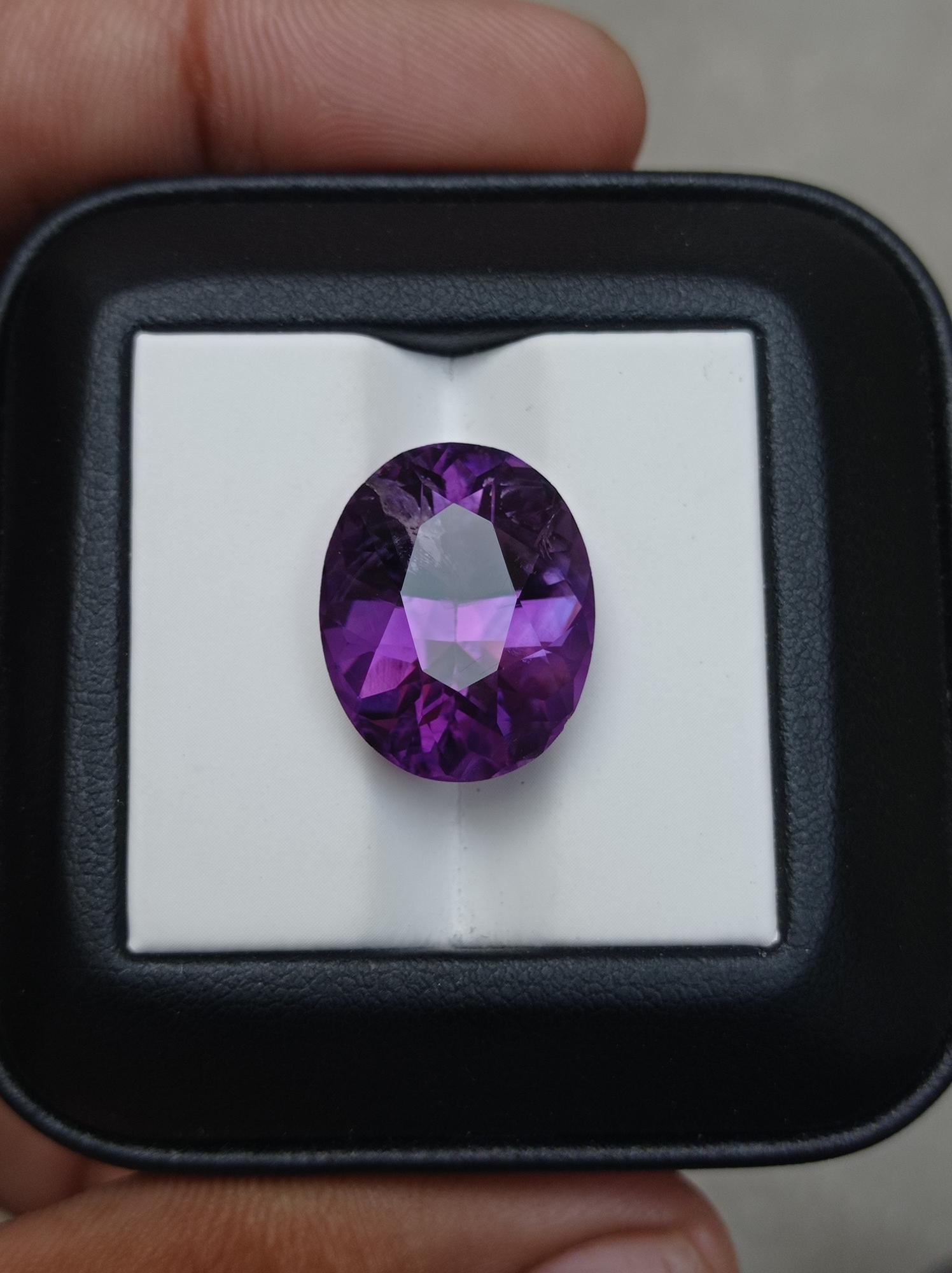15ct Amethyst Fancy Cut - Natural Amethyst Crystal - 18x15x11mm