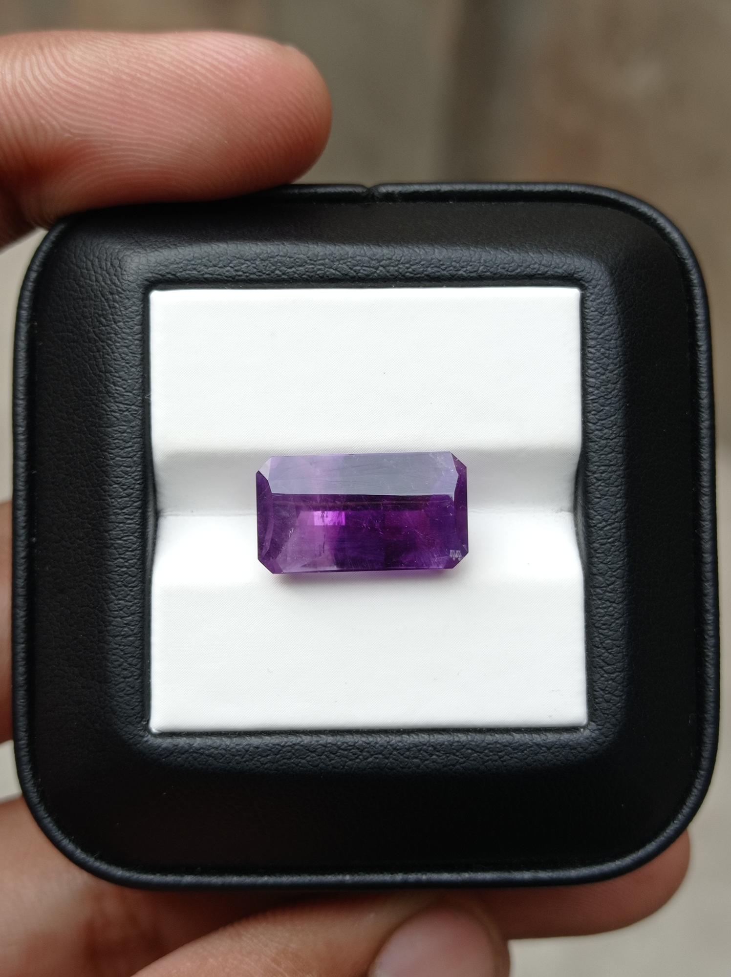 8.85ct Amethyst Fancy Cut - Natural Amethyst Crystal - 16x9x8mm