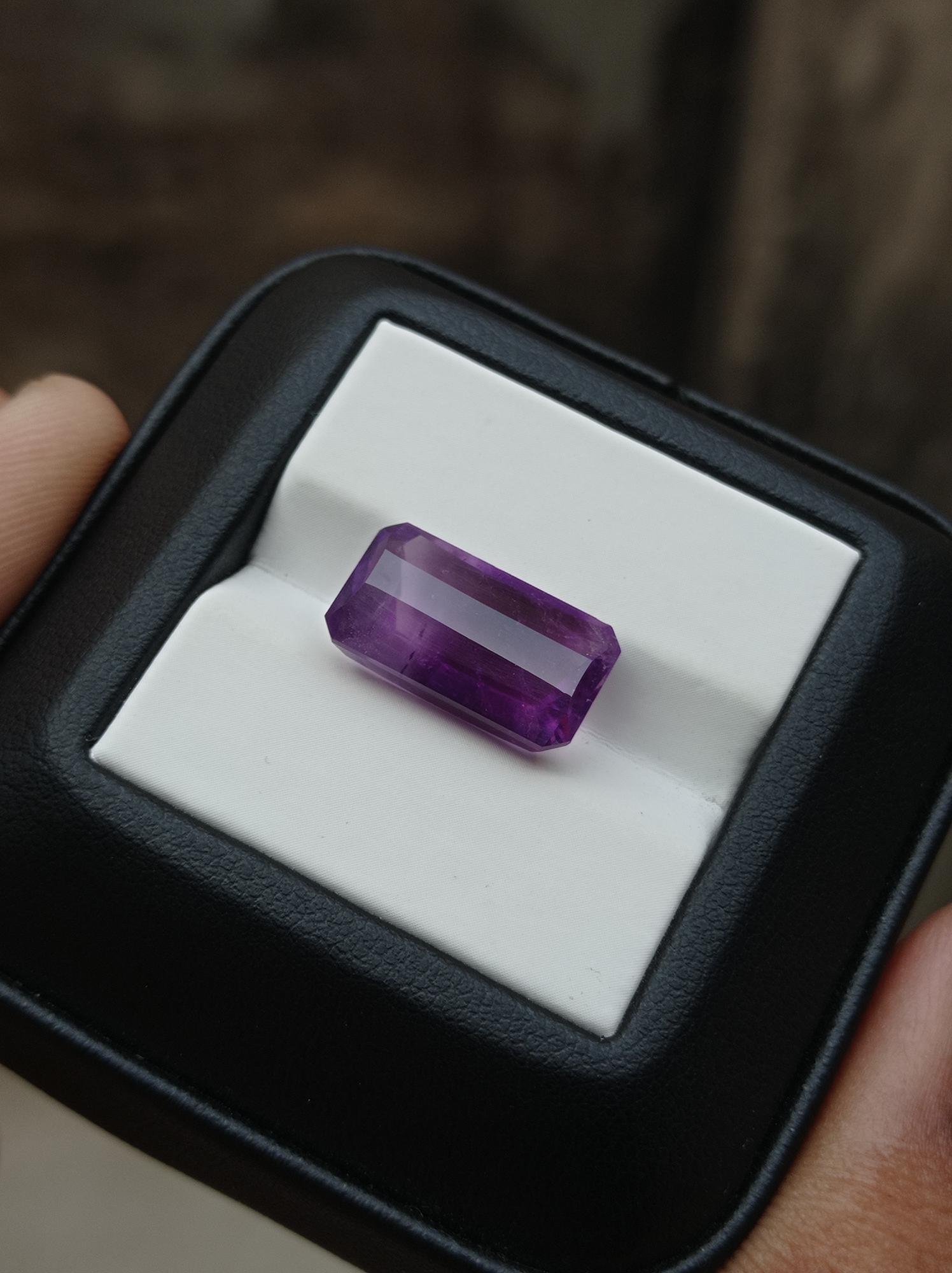 8.85ct Amethyst Fancy Cut - Natural Amethyst Crystal - 16x9x8mm
