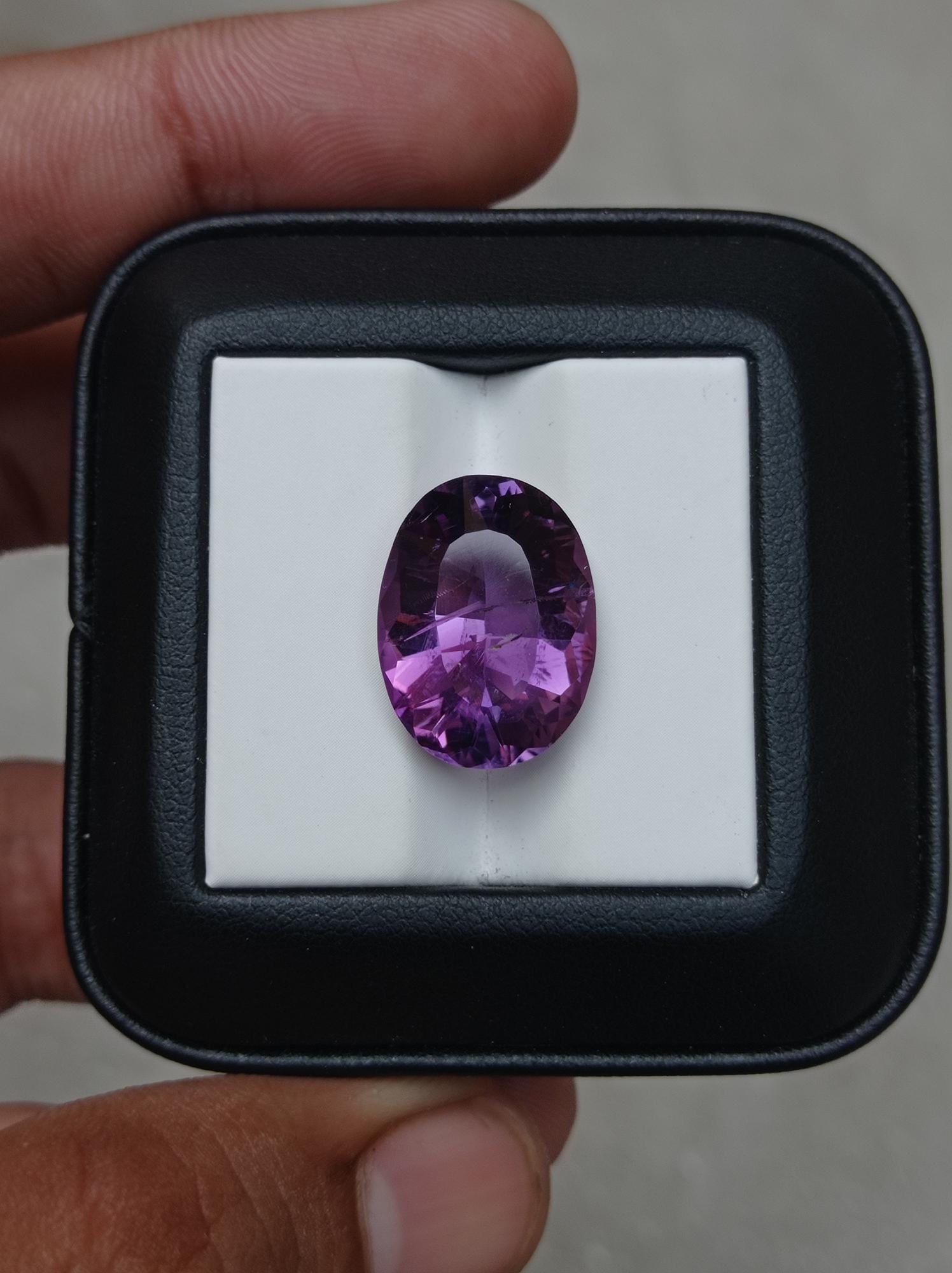 12.9ct Amethyst Fancy Cut - Natural Amethyst Crystal - 18x13x9mm