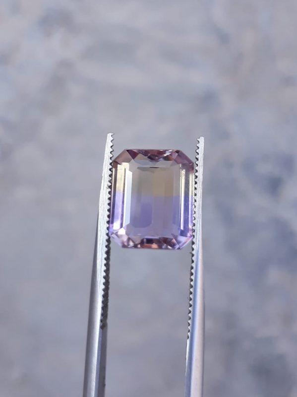 4.3ct Ametrine - Trystine - Bolivianite - 10x9mm