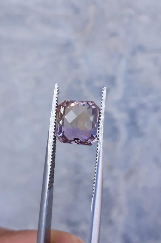 4.3ct Ametrine - Trystine - Bolivianite -  8x8mm