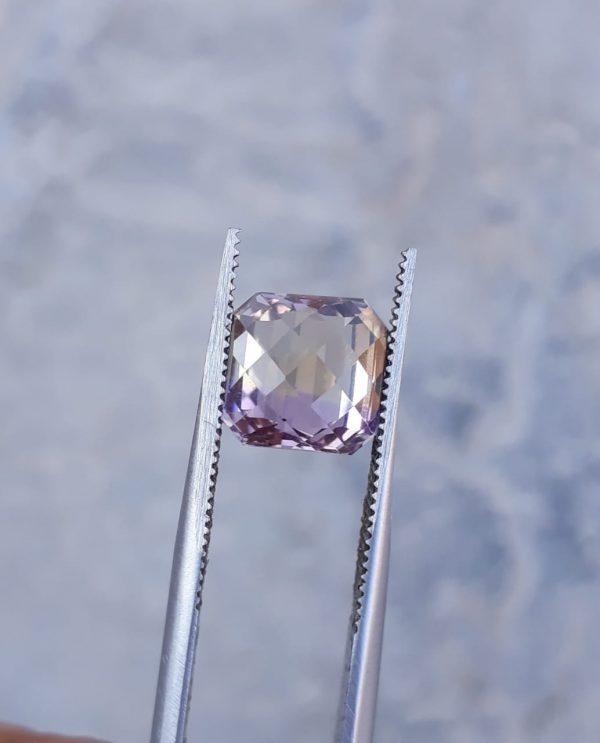 4.3ct Ametrine - Trystine - Bolivianite -  8x8mm