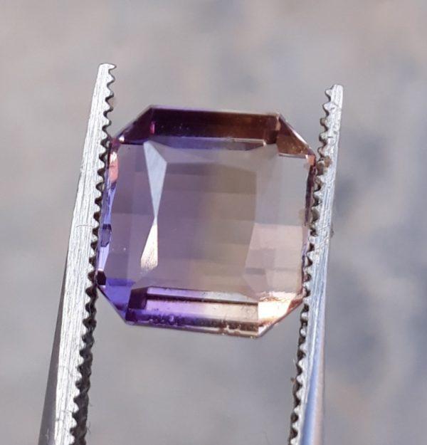 4.2ct Ametrine - Trystine - Bolivianite -  9.7x9.5mm