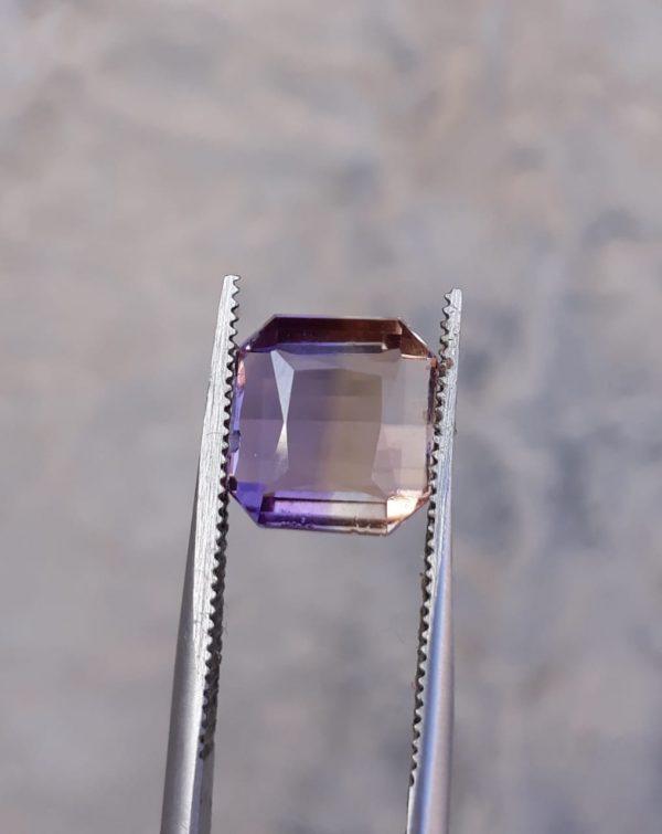 4.2ct Ametrine - Trystine - Bolivianite -  9.7x9.5mm