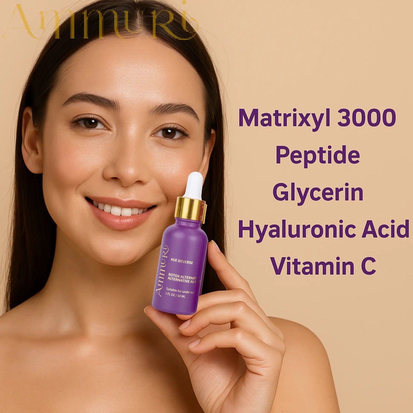 Ammuri Age Reverse Peptide Serum – Argireline & Anti-Ageing Treatment | 30ml