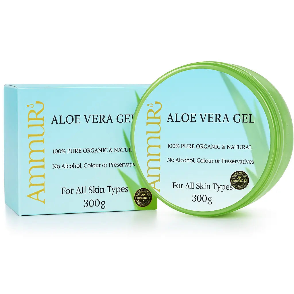 Ammuri Organic Aloe Vera Gel 300g – Pure Hydration for Face, Body & Hair