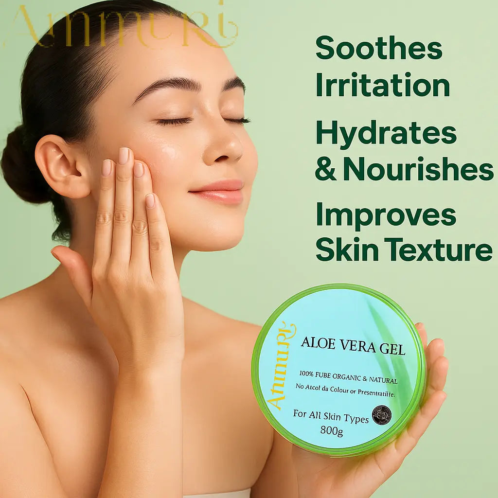 Ammuri Organic Aloe Vera Gel 300g – Pure Hydration for Face, Body & Hair