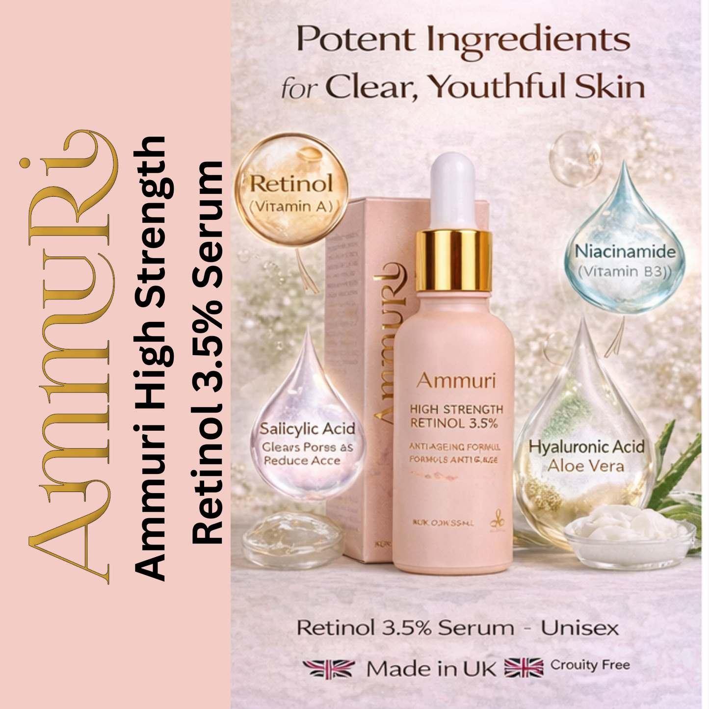 3.5% Retinol Serum for Wrinkles & Skin Renewal | Ammuri