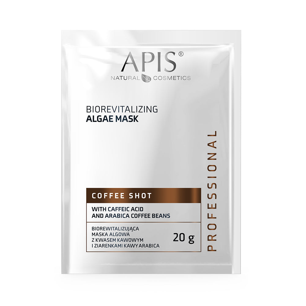 Coffee Face Mask | Apis Coffee Shot Bio-Revitalising Algae Mask with Coffee Acid & Arabica Beans 20g