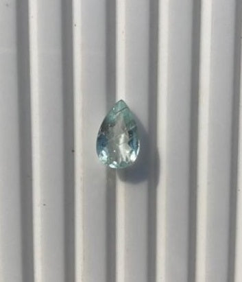2.5ct Natural Pear-Shaped Aquamarine Gemstone - March Birthstone - 12.8x8x4.2mm