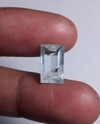 4.25ct Natural Aquamarine Crystal Emerald Cut  - 12.4x7.5x5.3mm