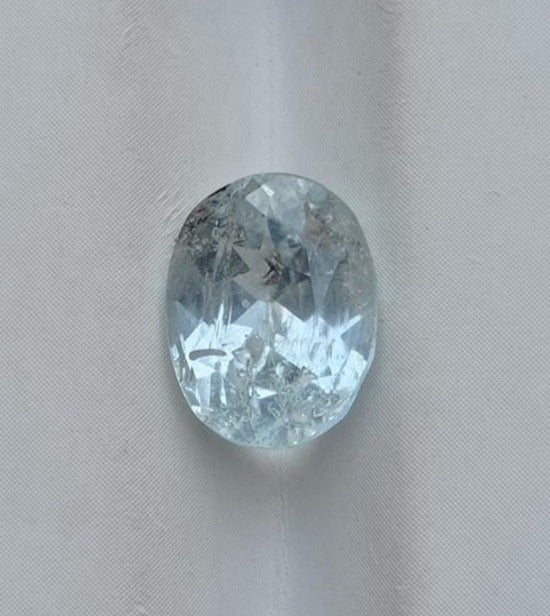 3ct Natural Aquamarine Gemstone - March Birthstone - 10x8x6mm