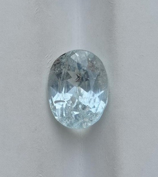 3ct Natural Aquamarine Gemstone - March Birthstone - 10x8x6mm