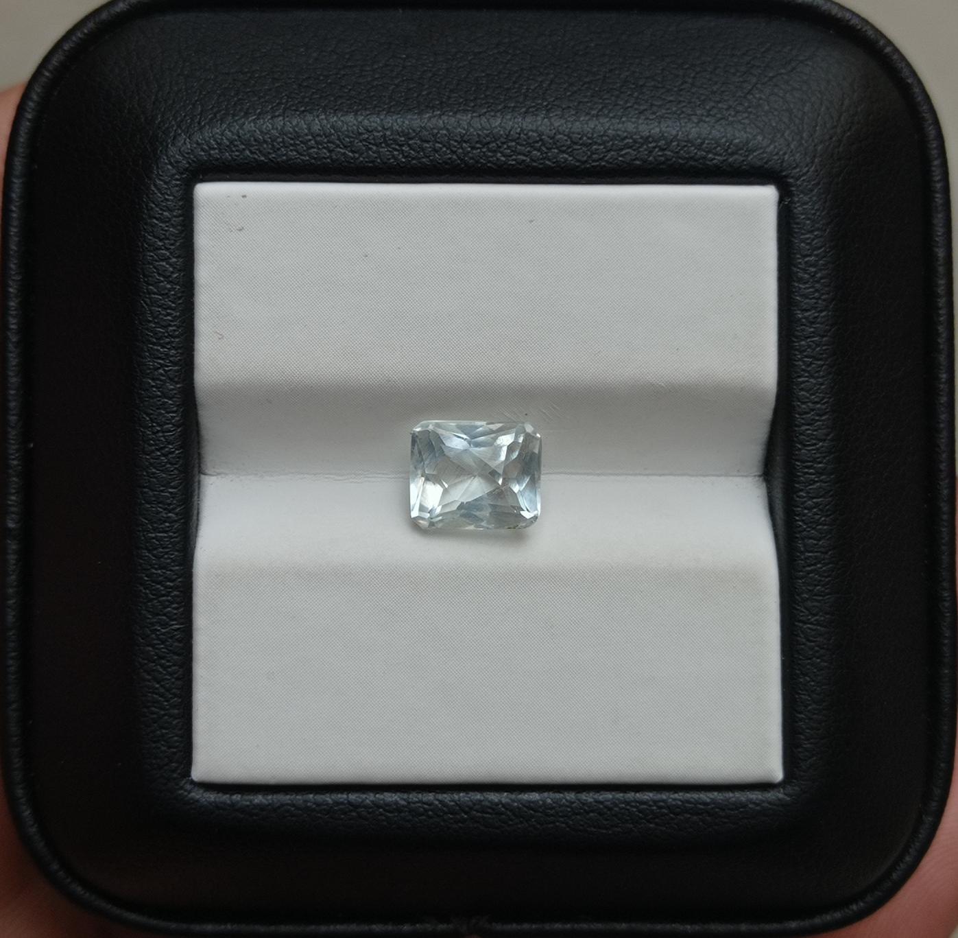 1.75ct Natural Aquamarine with Green Hue - March Birthstone - 9x8x6mm