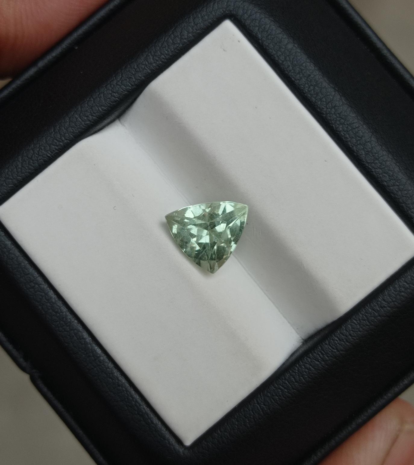 1.95ct Natural Aquamarine with Green Hue - March Birthstone - 9x8x6mm
