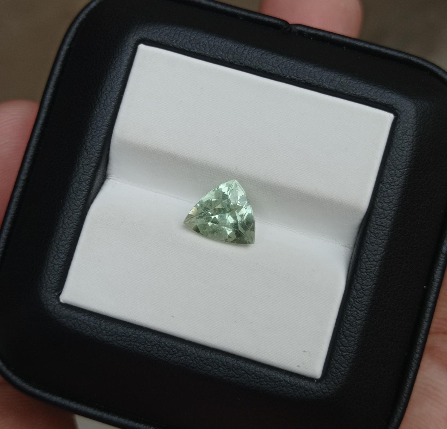 1.95ct Natural Aquamarine with Green Hue - March Birthstone - 9x8x6mm