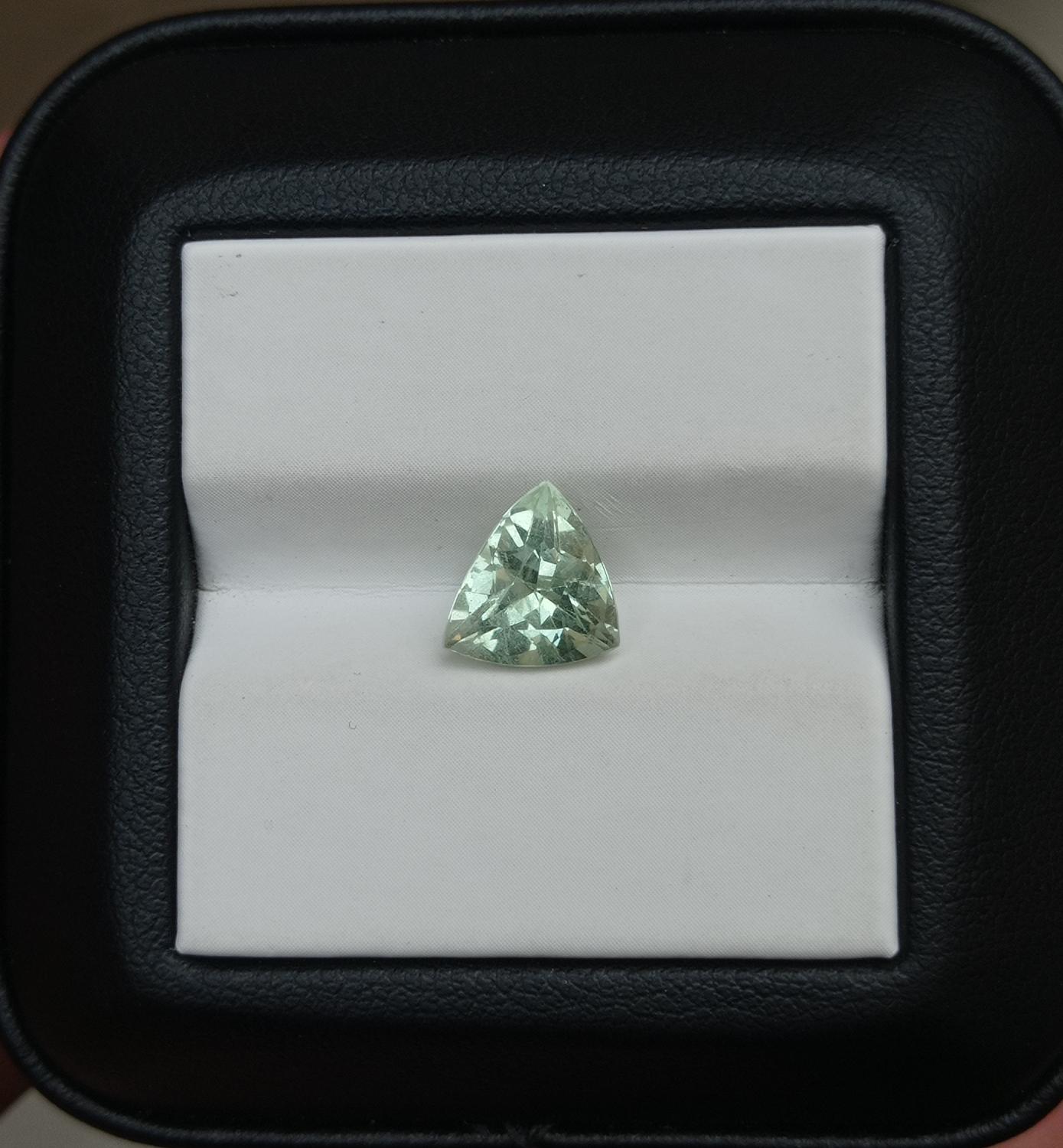 1.95ct Natural Aquamarine with Green Hue - March Birthstone - 9x8x6mm