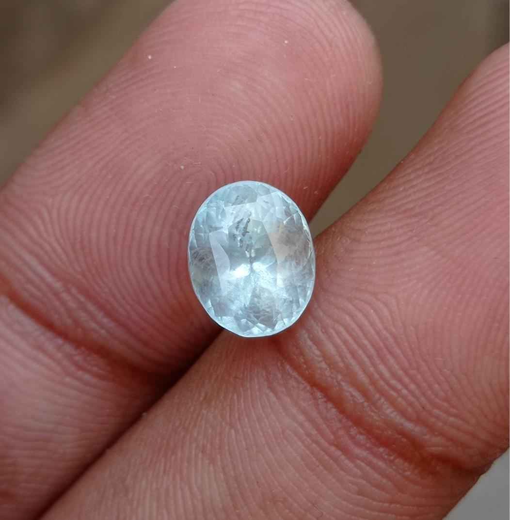 3.10ct Natural Aquamarine Gemstone - March Birthstone - 9.5x8x8mm
