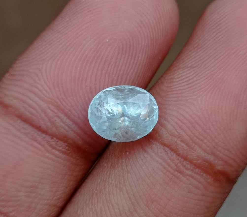 3.10ct Natural Aquamarine Gemstone - March Birthstone - 9.5x8x8mm