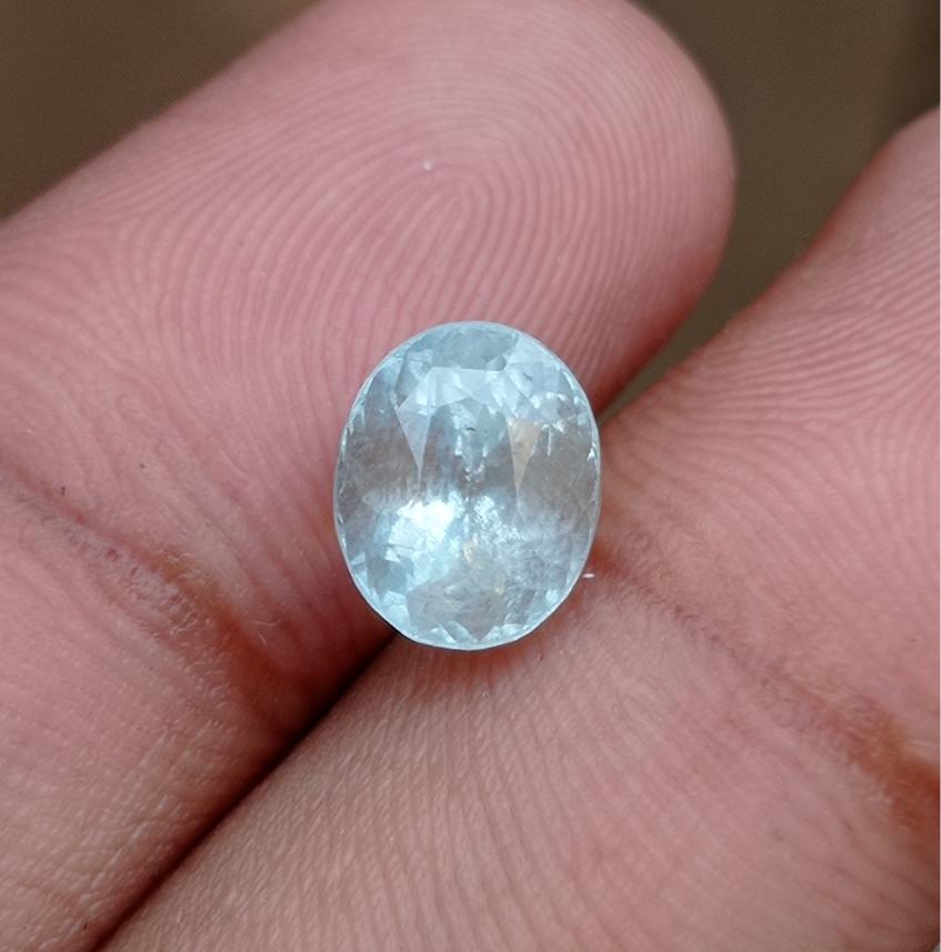 3.10ct Natural Aquamarine Gemstone - March Birthstone - 9.5x8x8mm