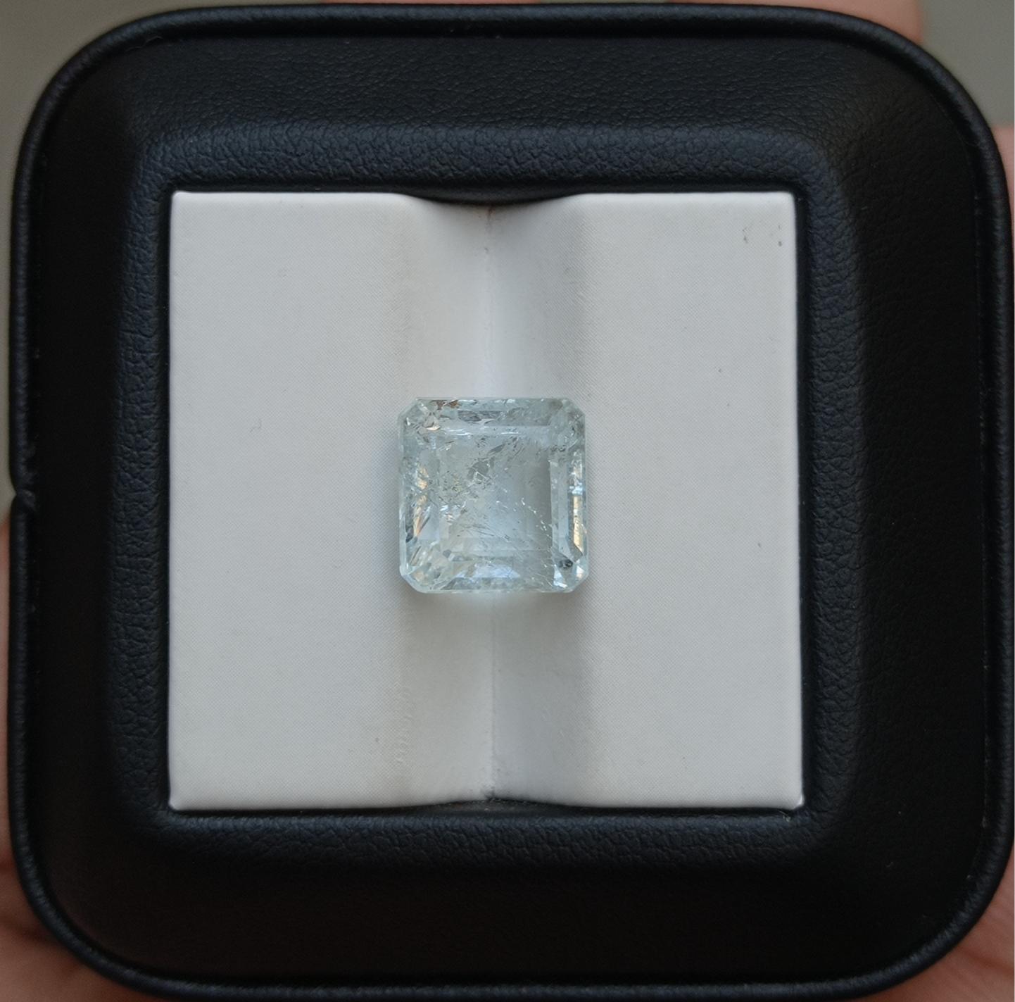 8ct Natural Aquamarine Gemstone - March Birthstone - 10.8x10x8mm