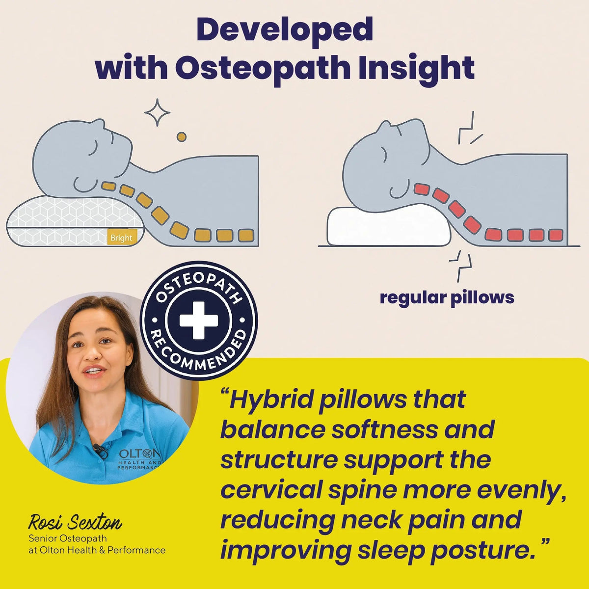 Brightr® MoonHug Adjustable Memory Foam pillow