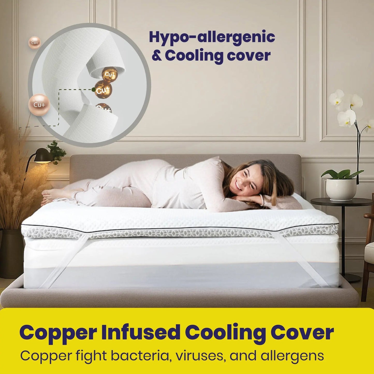 Brightr®  Titan 2 in 1 Mattress Firm Mattress Topper  - Medium/Firm