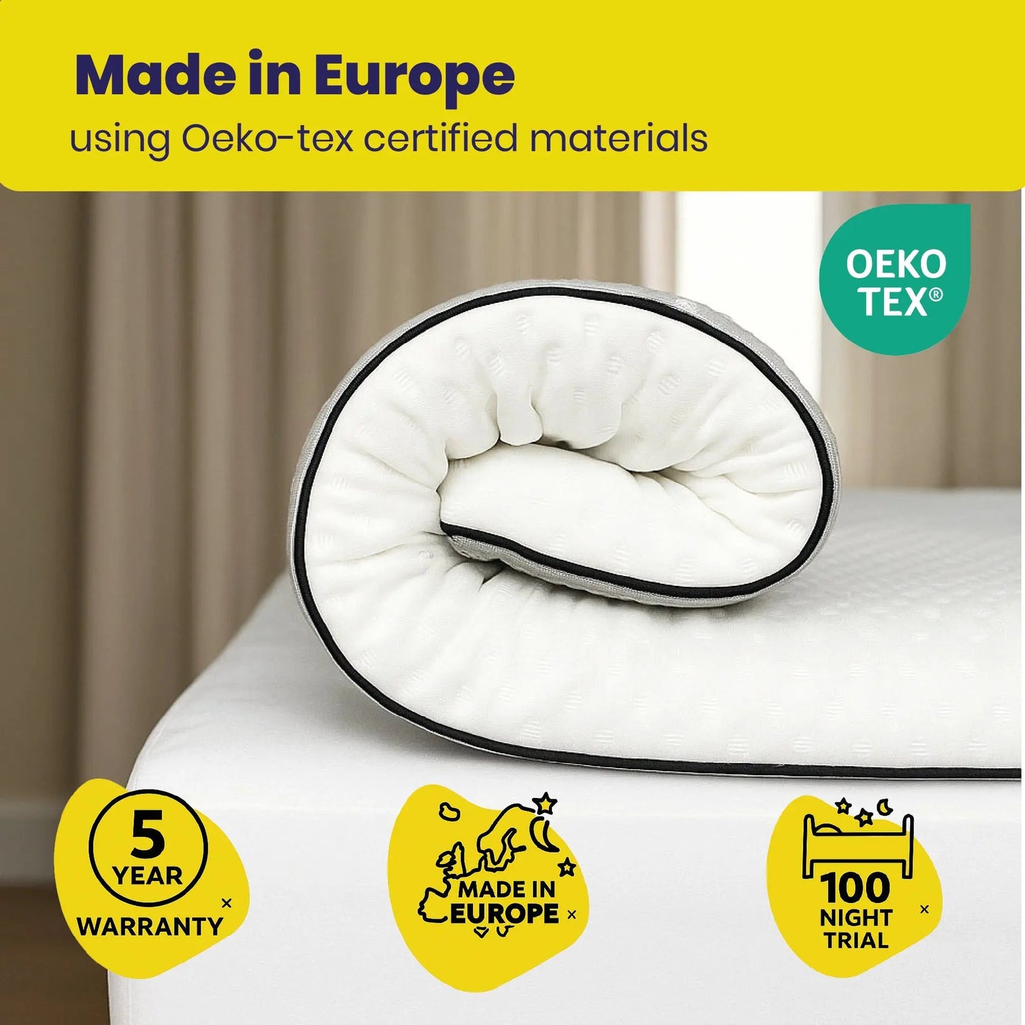Brightr®  Titan 2 in 1 Mattress Firm Mattress Topper  - Medium/Firm