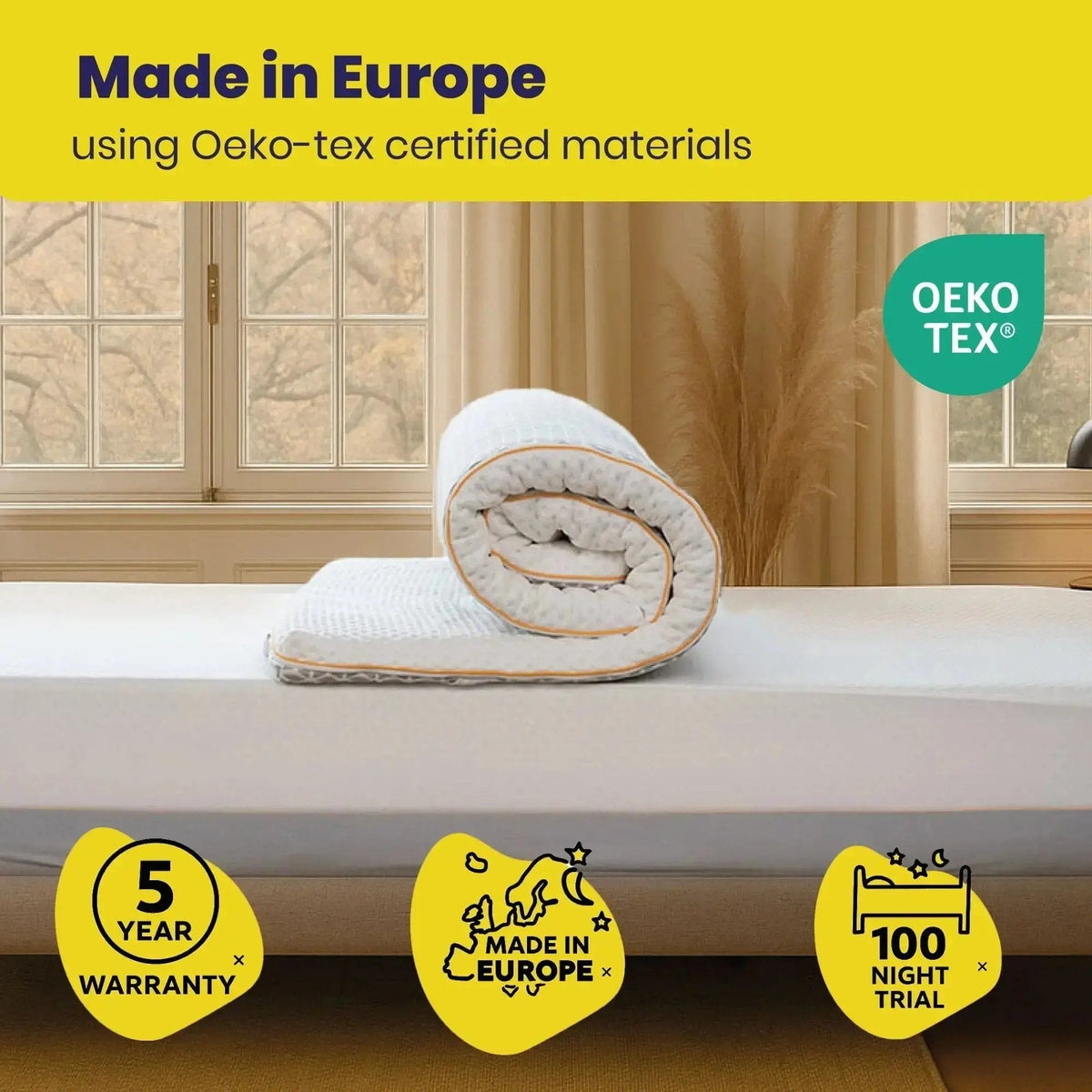 Brightr® Aurora Best Memory foam Mattress Topper for Back Pain, 5cm
