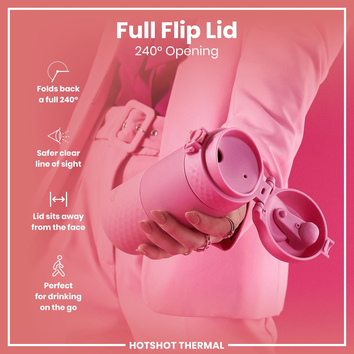 Insulated Steel, Travel Mug, Rose Bloom, 360ml