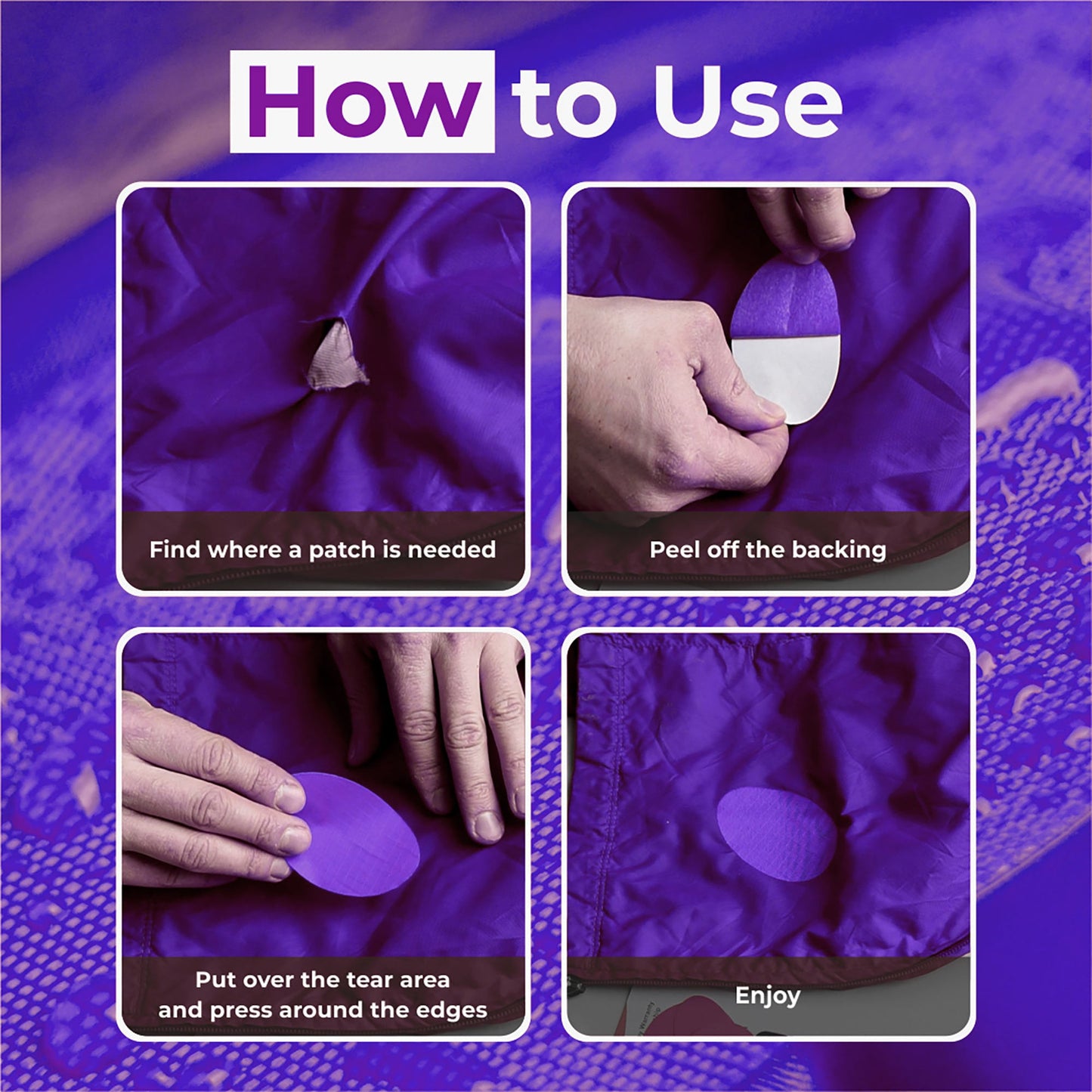 Self-Adhesive Puffer Jacket Repair Patches (30+ Colours)
