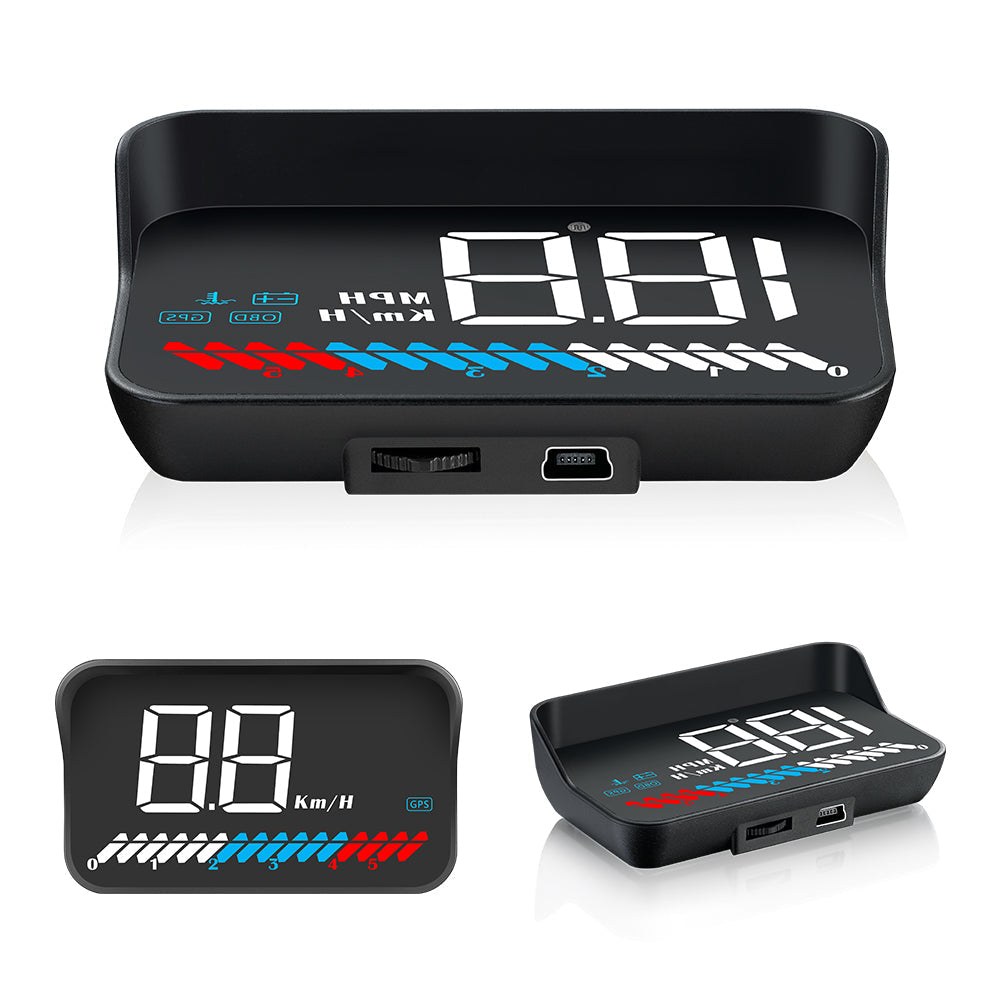 SkyView Head Up Windscreen Display Car with OBD2 & GPS, 3.5"/8.9cm, HUD Speedometer, Tachometer