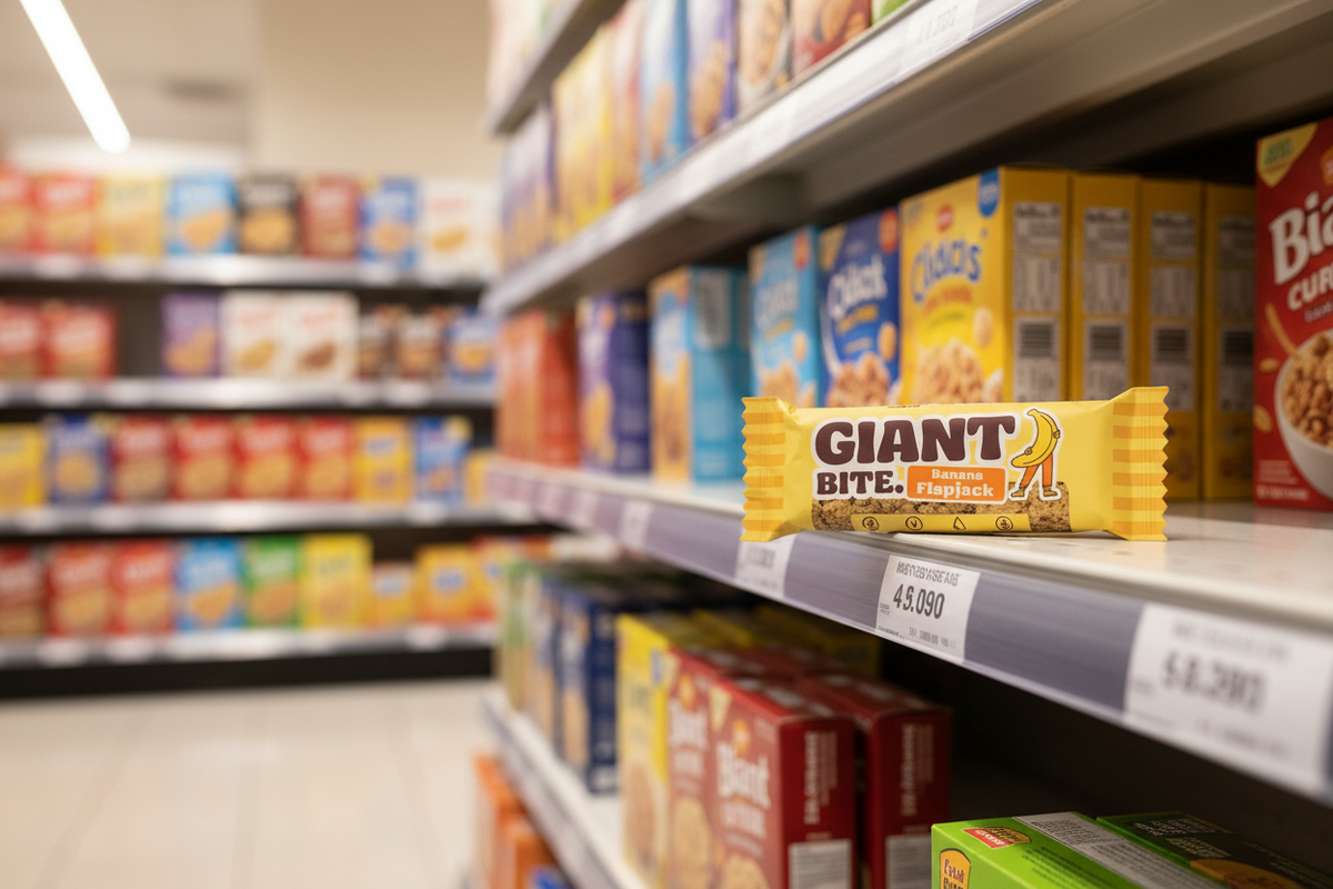 15 x Giant Bar Bite Banana Flapjack - 42g