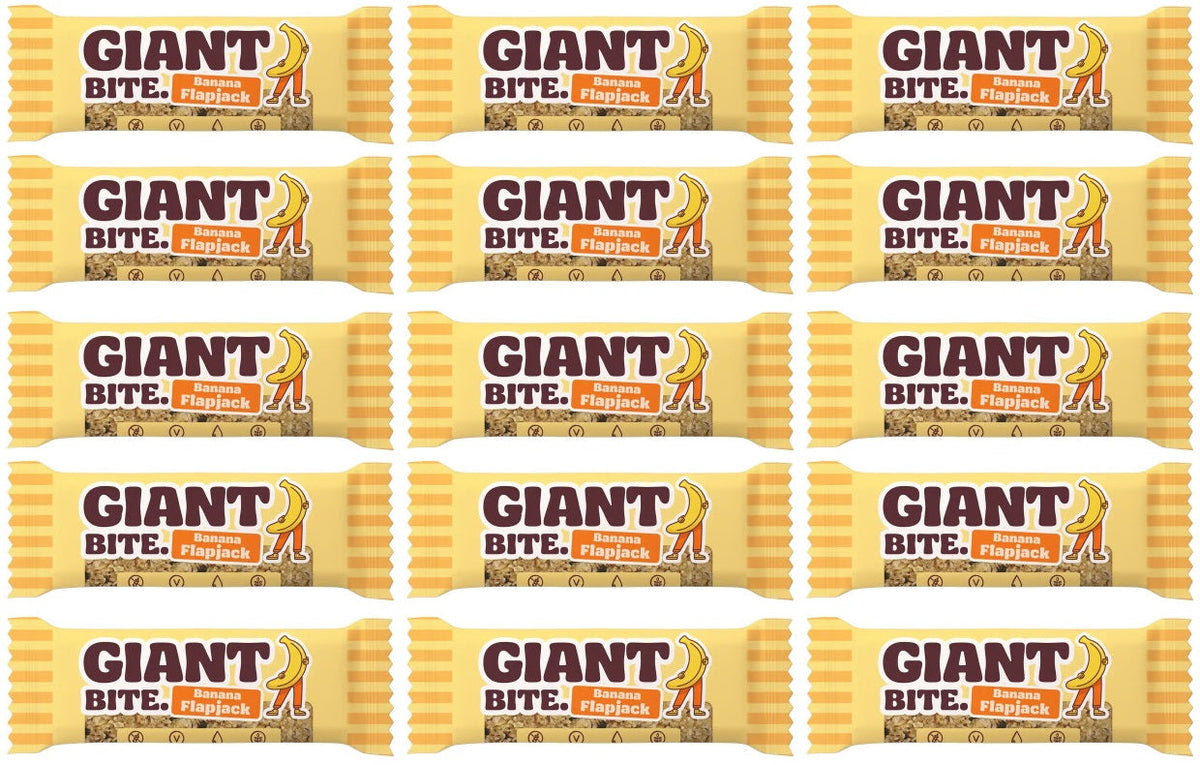 15 x Giant Bar Bite Banana Flapjack - 42g