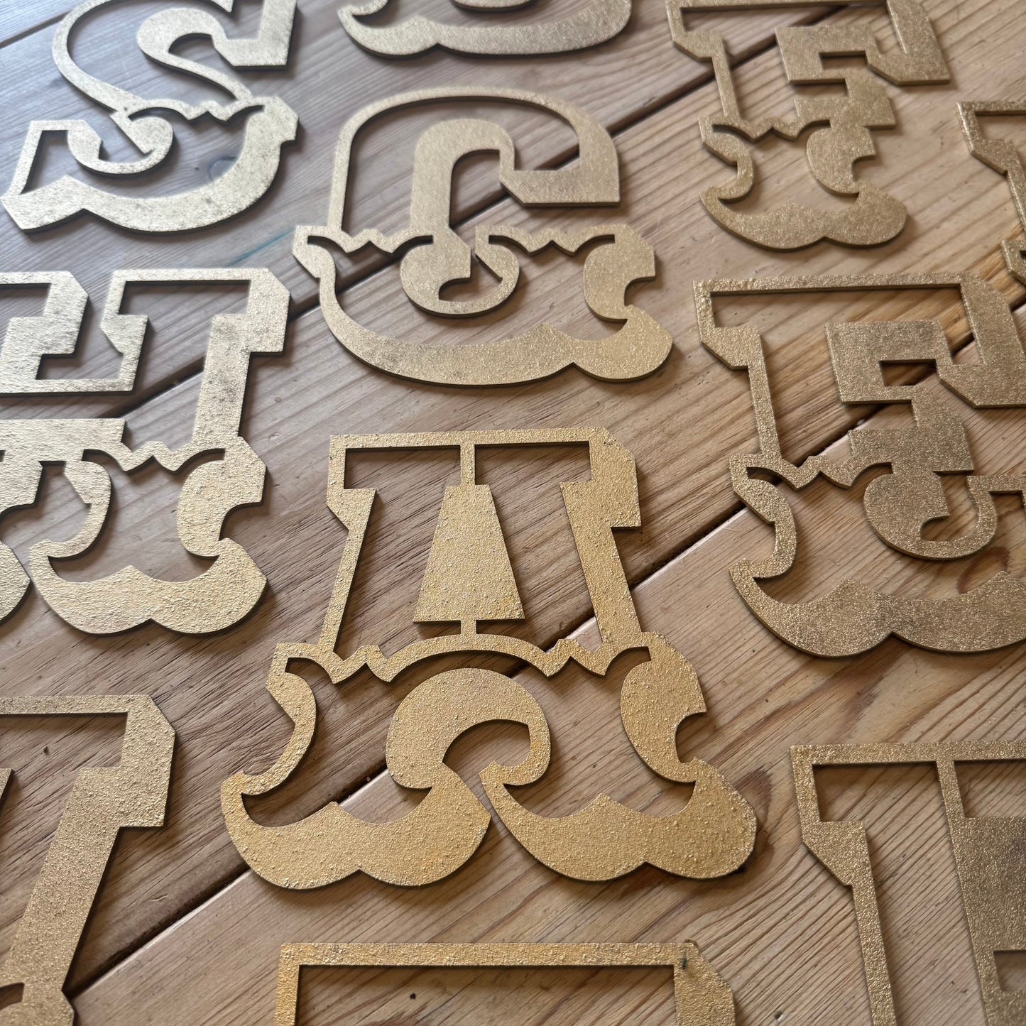 A-Z Rustic 5" or 12" Gold Metal Carnival Letters.