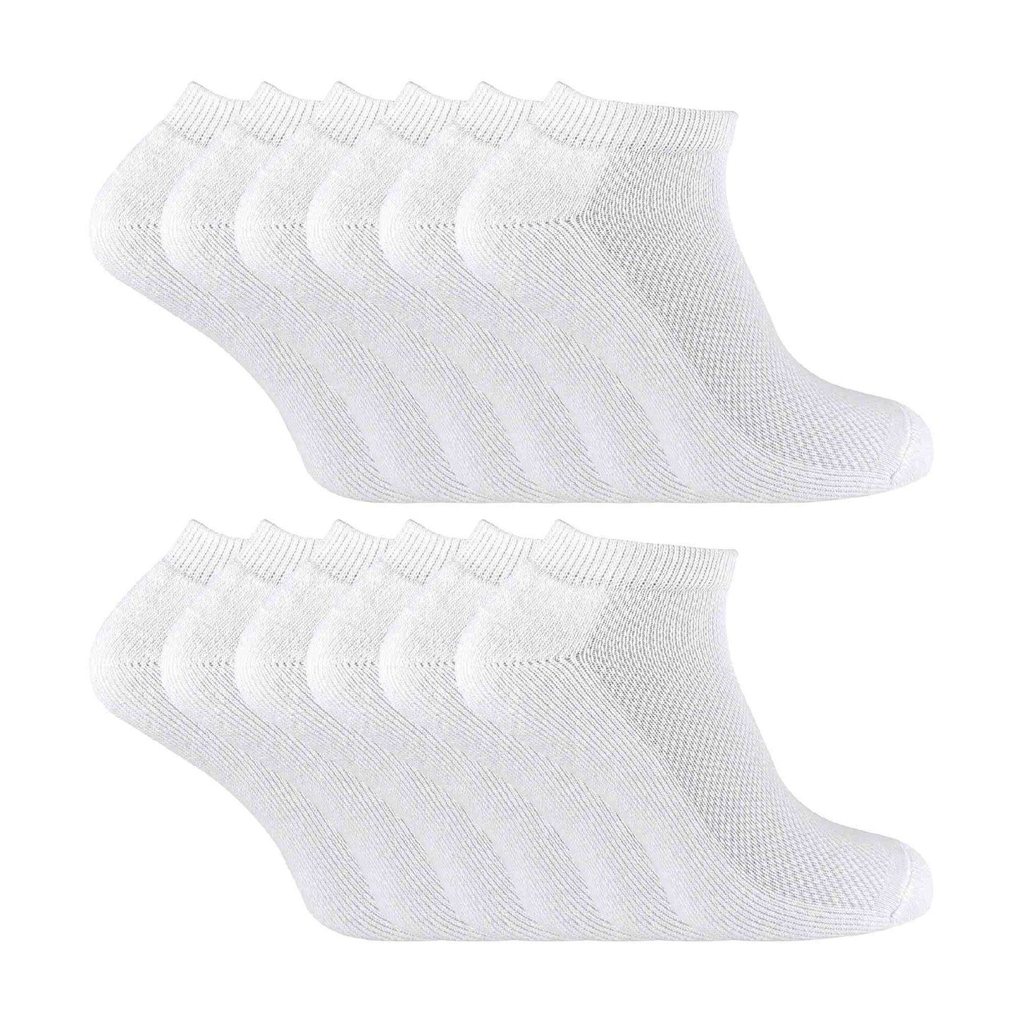 12 Pack Boys & Girls Breathable Bamboo Low Cut Running Socks