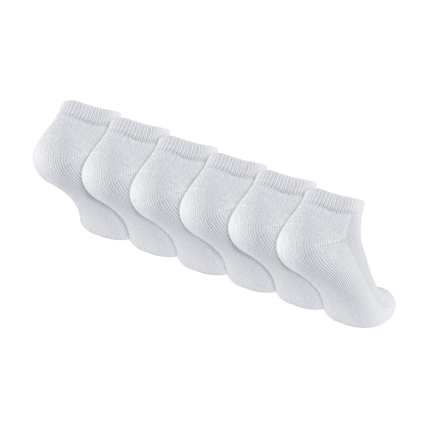 6 Pack Boys Breathable Soft Bamboo Trainer Socks Ideal for PE