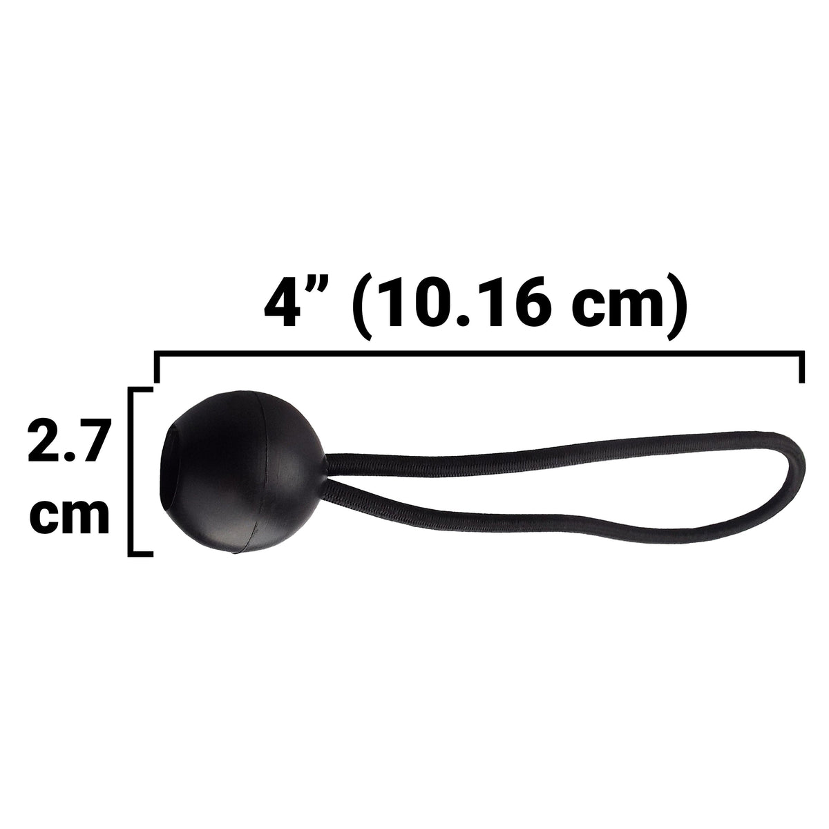 Black/Silver L-Grade Tarpaulin with 10 x 4" Bungee Balls (Black)