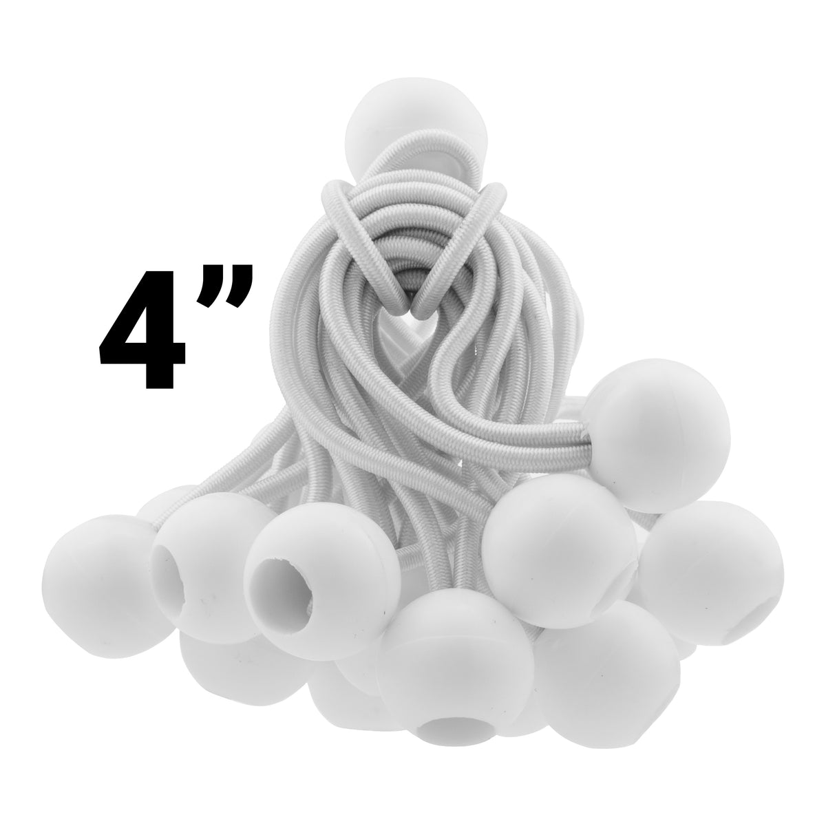 Green/Brown L-Grade Tarpaulin with 20 x 4" Bungee Balls (White)