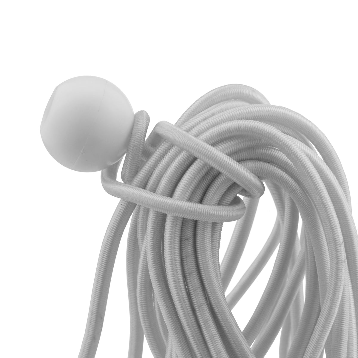 White M-Grade Tarpaulin with 20 x 6" Bungee Balls (White)